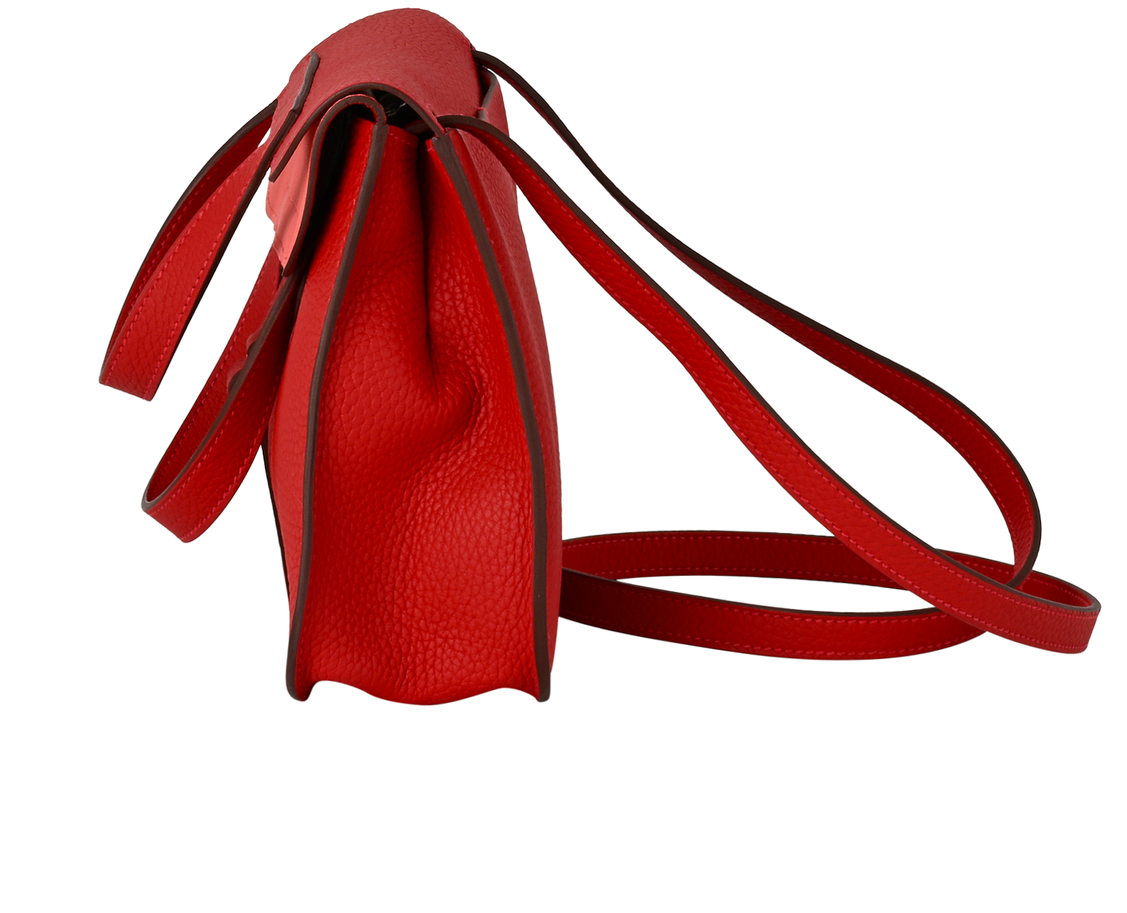 Halzan 25 In Clemence Rouge, &pound;3,500, Handbags, Red, Leather, Bottom view